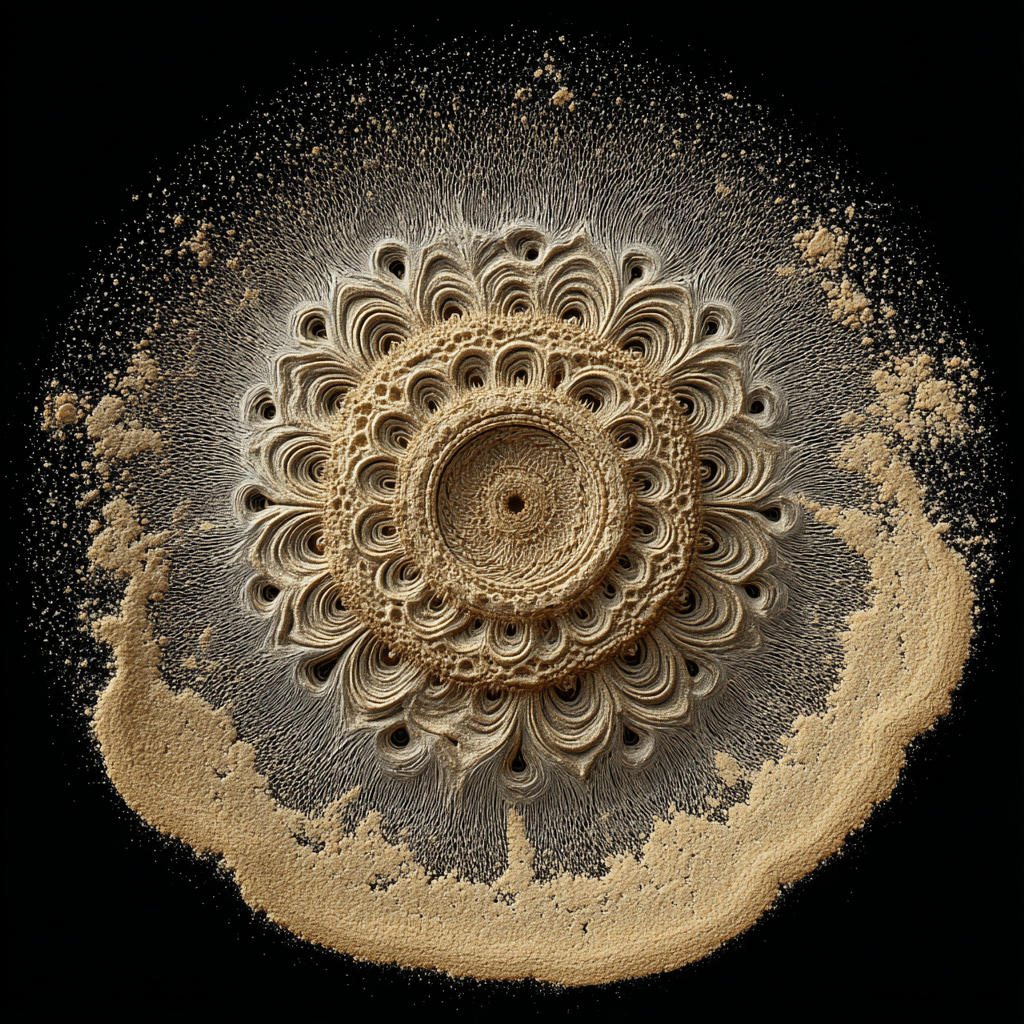 Sand mandala texture